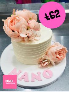 Pretty flowers celebration cake