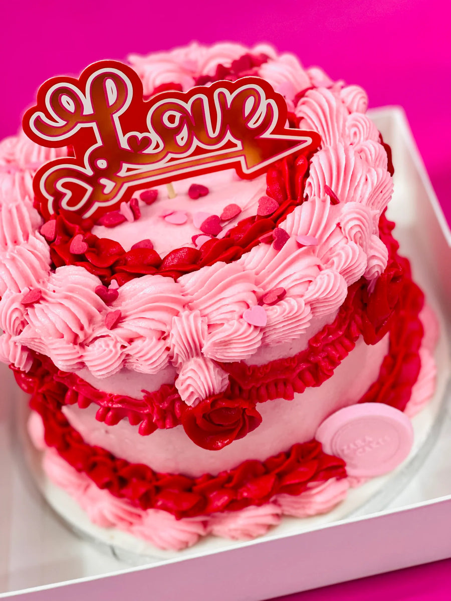 Vintage Valentine Cake – Zara Cakes