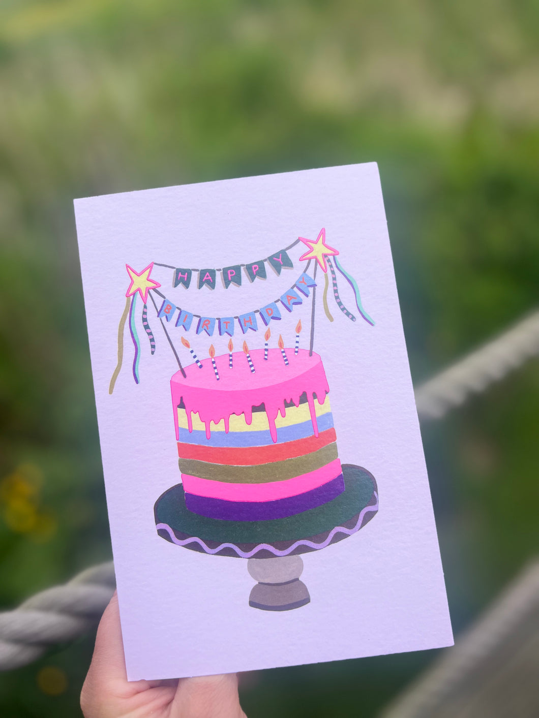 Happy Birthday Rainbow Cake Cupcake Gift Box