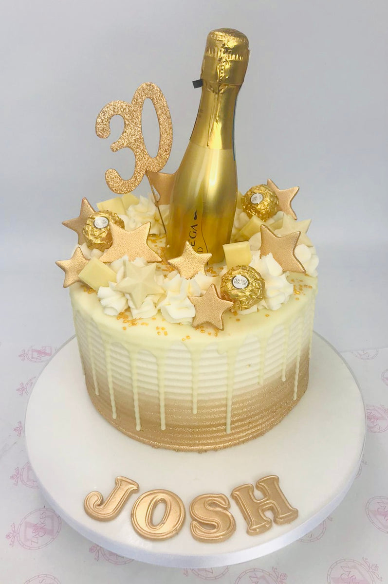 Gold Prosecco Cake – Zara Cakes