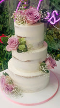 Load image into Gallery viewer, 3 Tier Romantic Rose Wedding Cake
