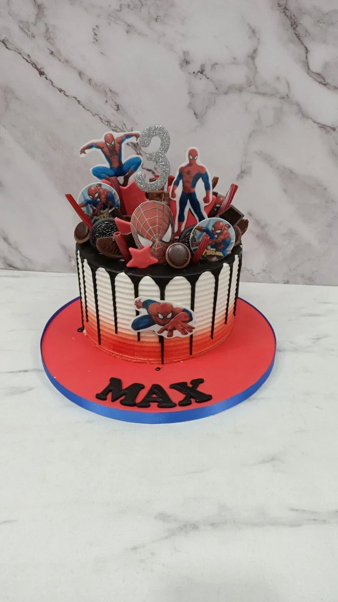 Spiderman theme cake by K Noelle Cakes | Spiderman birthday cake, Spiderman  cake, Marvel birthday party
